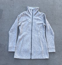Women's Ibex Backbay Tunic Merino Wool Zip Long Jacket Made In Usa Size Small