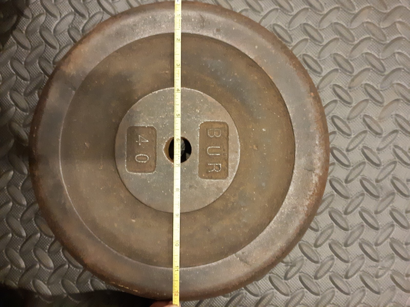 Pair of Vintage Bur Barbell 40lb Std. (1") Cast Iron Weight Plates. eBay