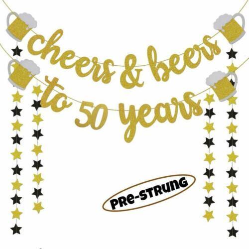 Gold Glitter Forever Young Banner - Birthday Party Decorations For Men & Women, DIY Hanging Garland Sign - View #4