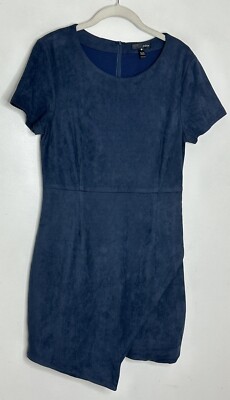 Aqua Bloomingdales Women's Navy Blue Faux Suede Mini Dress Size Large | eBay Aqua Bloomingdales Women's Navy Blue Faux Suede Mini Dress Size Large | eBay