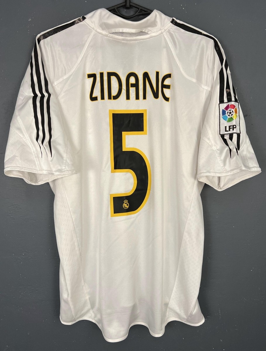 MENS FC REAL MADRID 2004/2005 ZIDANE SOCCER FOOTBALL SHIRT JERSEY