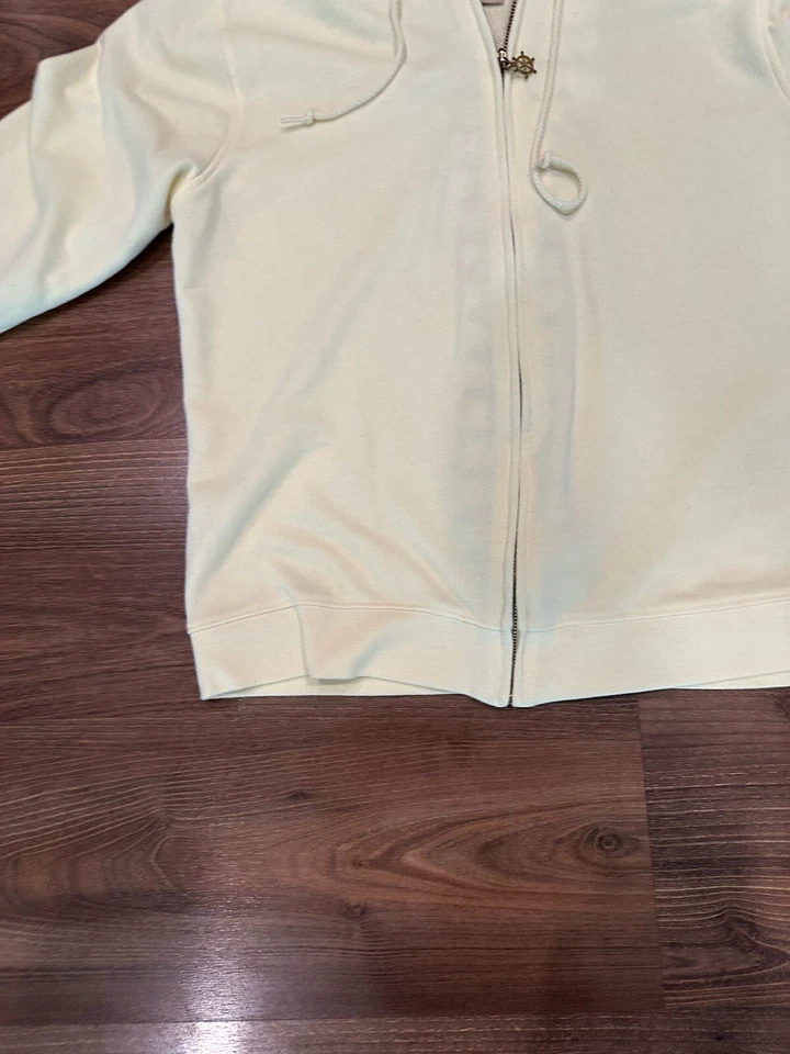 Sag Harbor Sport Women's Yellow Hoodie Sweater Full Zip Size Small EUC - Image 4 of 4