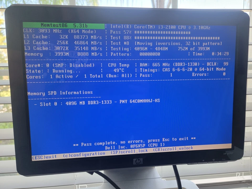PNY 64COMHHHJ-HS Desktop 12GB RAM (3x4GB) DDR3 1333MHz MEMTEST PASSED - Image 2 of 4