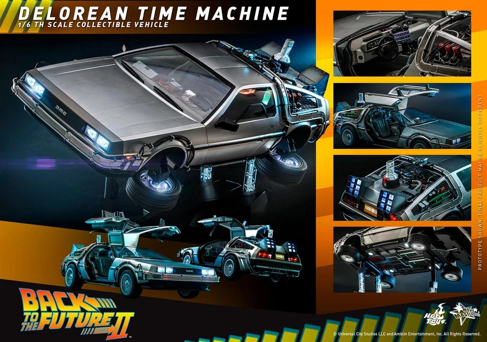 Back To The Future Delorean Time Machine 1 6 Échelle Hot Toys 910430