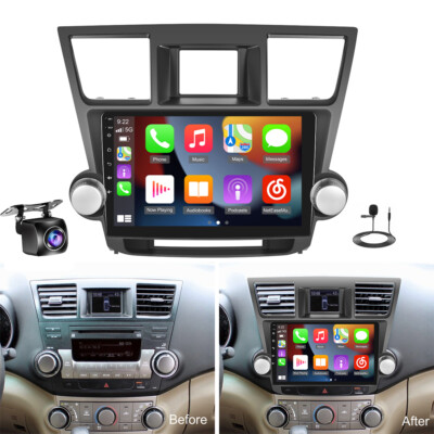 Apple Carplay For 2008-2013 Toyota Highlander Android 15.0 Car Stereo Radio GPS