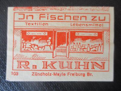 (14238) Reklame / Streichholzetikett In Fischen zu R. Kuhn
