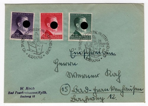 GG 101/3 With SoStpl Mother And Child On Letter (BA6690)