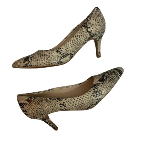 Cole Haan Faux Snakeskin Tan Brown 