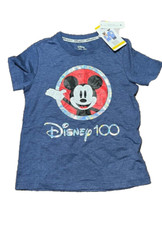 Disney 100 Kids Boys or Girls Mickey Mouse Blue T-Shirt Size 5/6
