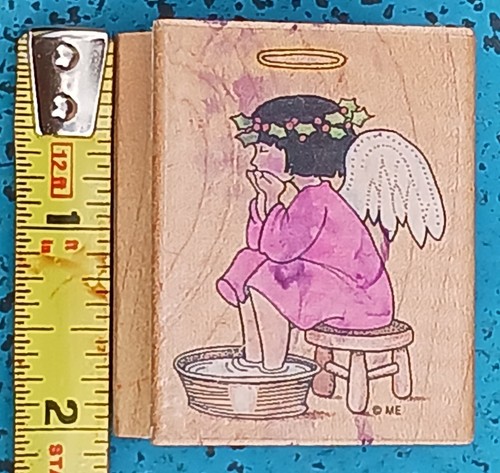 Mary Engelbreit Rubber Stamp Weary Angel 638E All Night Media USA Guardian Angel - Picture 11 of 13