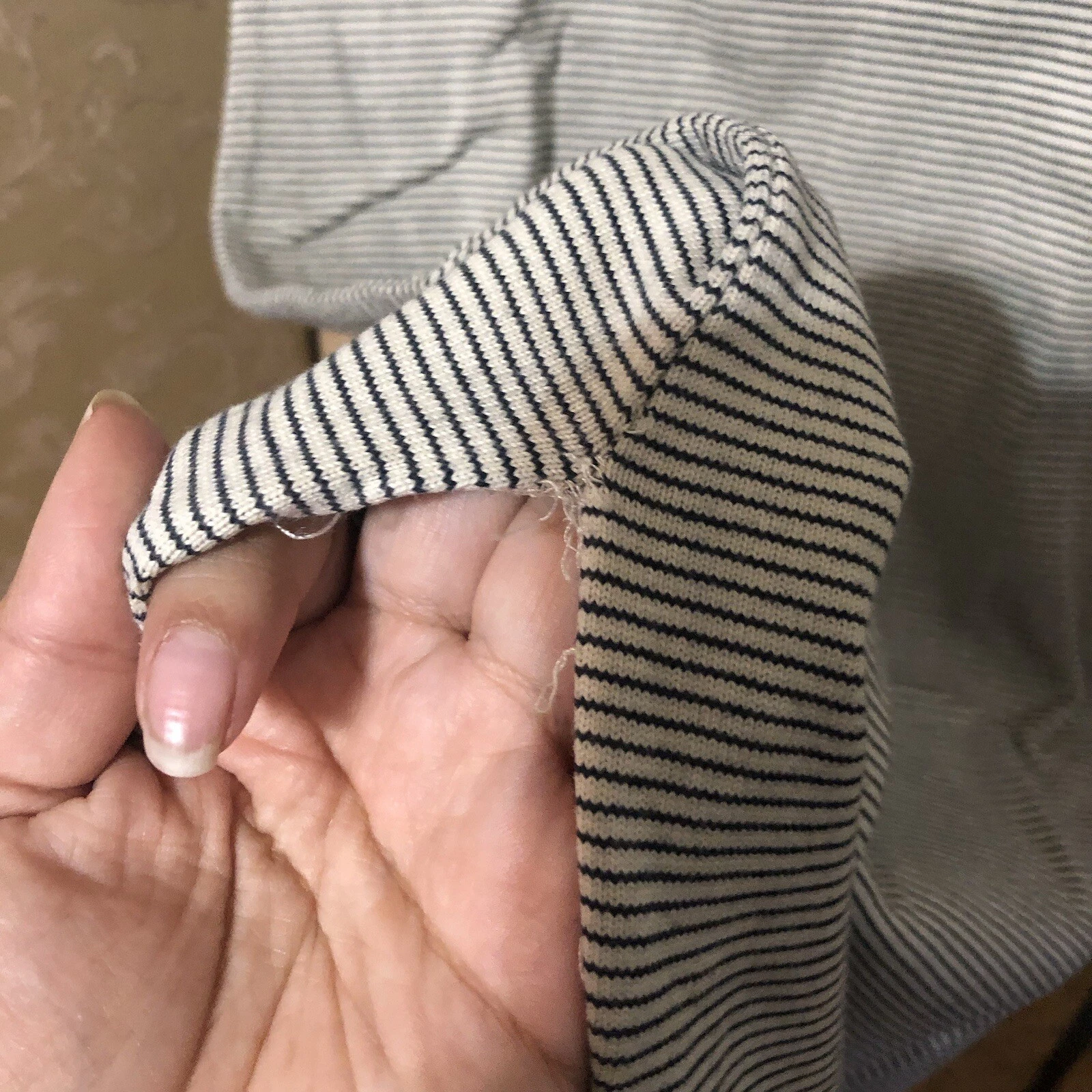 Abito midi Kate Spade Saturday avorio nero blu a righe taglia XS