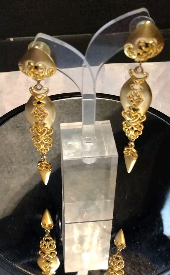 😲Edgar Berebi Signature Dangle Earrings Jewelry Estate Designer (846