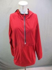 NWT Cutter  Buck Size L Mens Red Athletic Nylon 1/2 Zip Pullover Hoodie 7Y967