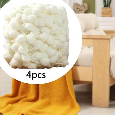 Bommel Chunky Garn Weben Arm Stricken 4 Knäuel zum Basteln Mützen DIY