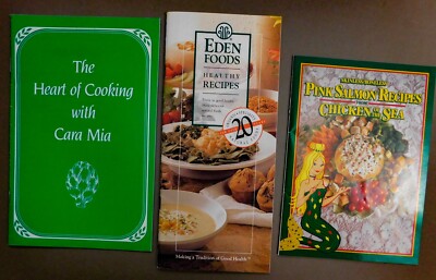 LOT 3 VINTAGE AD COOK BOOKLETS RECIPES ARTICHOKE SALMON HEALTH
