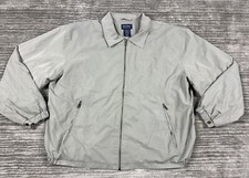 John Blair Jacket Mens XL Green Mesh Lined Polyester Blend Full Zip Pockets