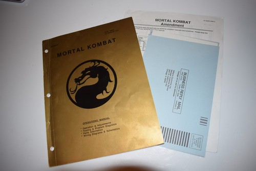 WILLIAMS MORTAL KOMBAT OPERATION MANUAL 16-44025-101 MARCH 1992 (BOOK795) - 第 1/2 張圖片
