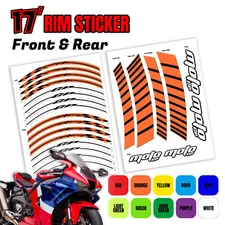 Orange 17" Wheel Rim Stickers GP02 For Honda CBR650R 19 20 21 22 23 24