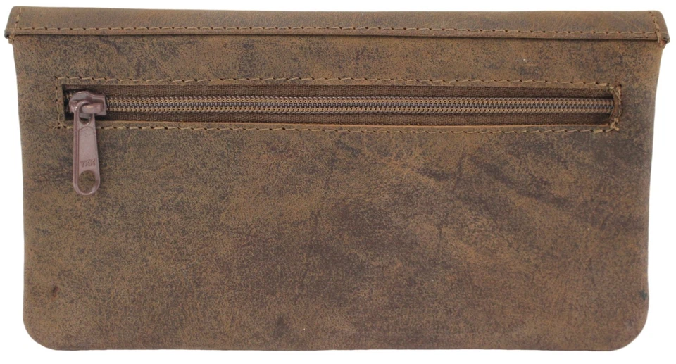 Bolsa de tabaco de cuero de vaca de grano completo de calidad.  Marrón. Estilo: 12013. Foto 3 de 4