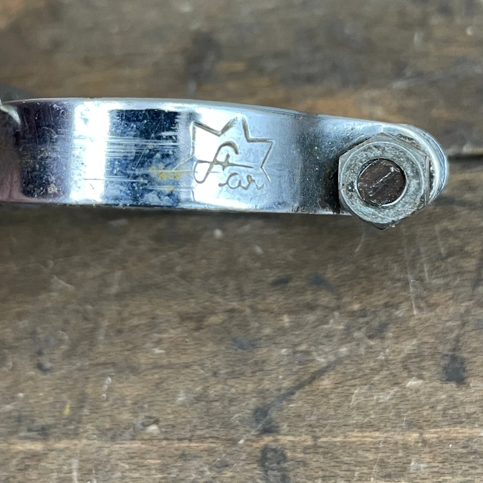 Abrazadera de paraguas bomba Bianchi vintage guía de montaje cromada 28,6 Italia Brev años 50 60 Foto 3 de 4