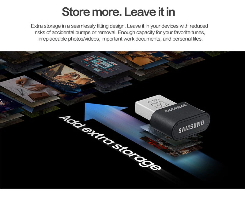 Samsung FIT Plus USB Flash Drive Memory U Disk 8G-128GB Thumb Stick Mini a Lot - Image 4 of 4