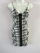 FashionNova NWT Baby Please Plaid Mini Dress XS Bodycon MADE IN USA 