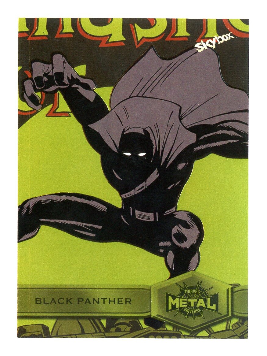 2021 SkyBox Metal Universe Marvel Spider-Man Yellow FX Black Panther #111