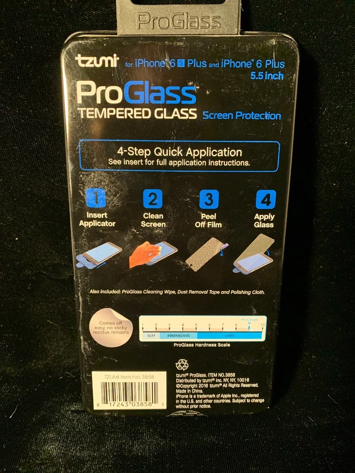 Protector de pantalla de vidrio templado Tzumi ProGlass para iPhone 6 Plus 6s Plus Foto 2 de 2