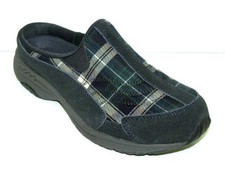 Easy Spirit Traveltime clogs mules navy plaid 6 Md NEW