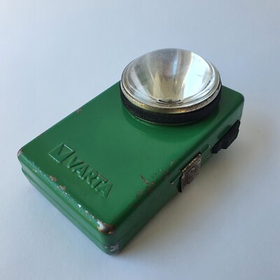 Vintage GERMAN GERMANY Army Green Signal Torch Flashlight Lamp