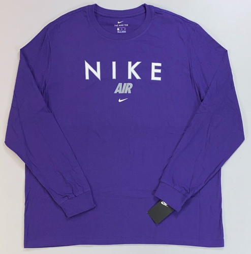 Men's The Nike Tee AIR Long Sleeve Purple T-Shirt NEW