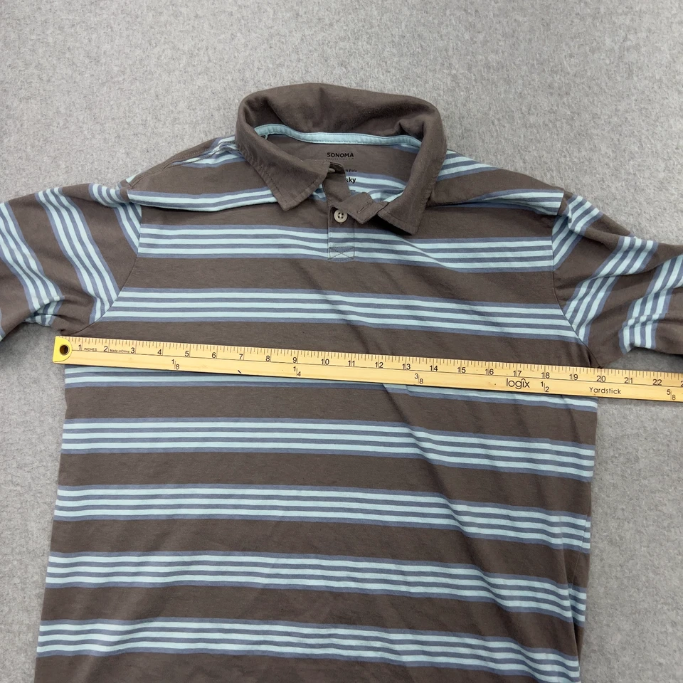 Sonoma Shirt Boys Youth XL Husky Striped Supersoft Polo Short Sleeve Cotton Mix - Image 4 of 4