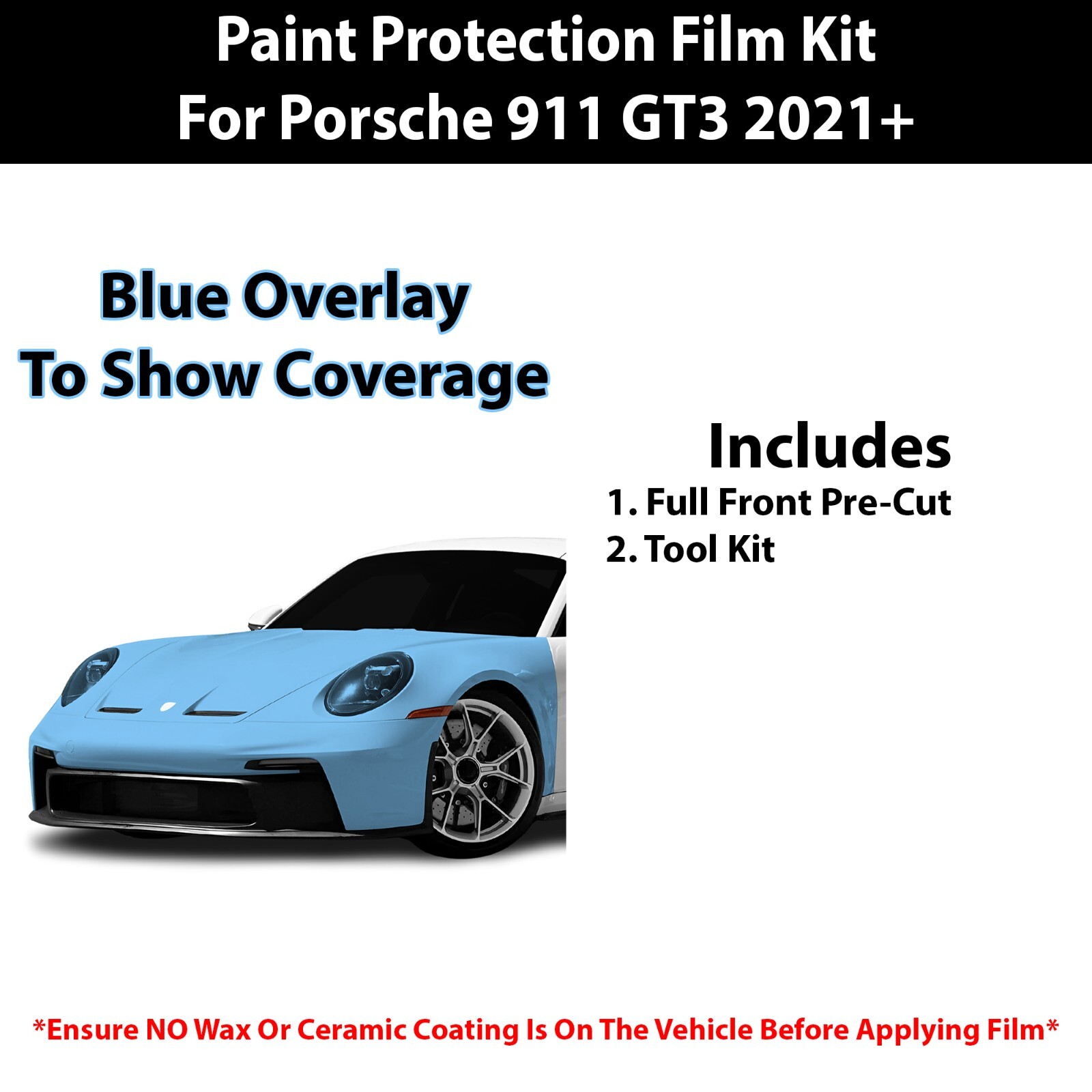 Porsche 911 GT3 2021-2025 Paint protection films Set