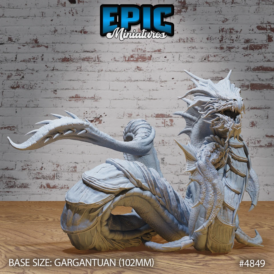 Ancient Leviathan 3D Print D&D Large Tabletop Gaming Figure - Epic Miniatures