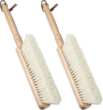 2Pcs Horsehair Brush with Wood Handle, for Furniture, Patio, Fireplace, Dusting