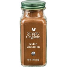Simply Organic Organic Ground Ceylon Cinnamon, GMO Free 2.08 oz Bottle
