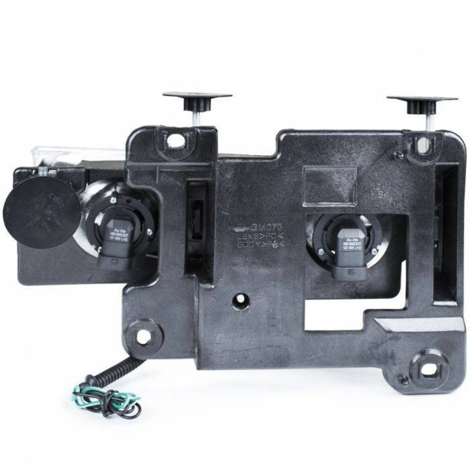 Faros de cristal negros ANZO para GMC C1500/C2500 Suburban 1992-1999 con ceja baja Foto 2 de 4