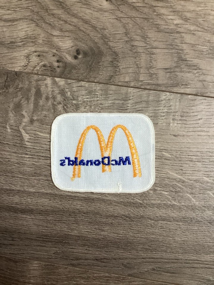 McDonald’s Vintage Employee Uniform White Embroidered Patch 3.5x2.5 ...