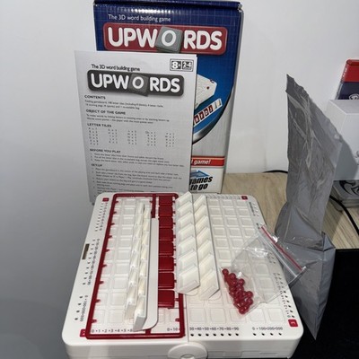 Rare Boxed Travel Upwords Hasbro Foldable Board - 100% Complete Word Game