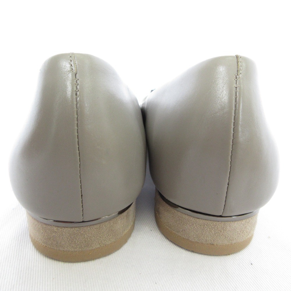 TORY BURCH GIGI Pointed Toe Flat Pumps, Size 5 1/2, Gray Women USED thumbnail 3