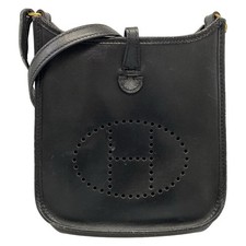 HERMES Evelyne TPM Black Box Calf Unclear Shoulder Bag