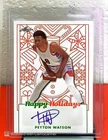 2023 Leaf Happy Holidays Peyton Watson Prospect Auto #BA-PW1 SP Nuggets Rookie