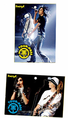 Bill + Tom - Hey! Tour Pass, (Tokyo Hotel), 2 pcs, unsigned, 7.5x10.5 c