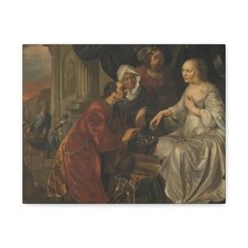 Hendrick Heerschop - Rebecca Receiving Presents - Canvas Wall Art