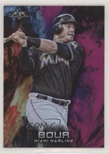 2018 Topps Fire Magenta 20/25 Justin Bour #77 fm0