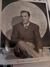 Bing Crosby Autograph 1942 Photo Paramount Pictures Signed