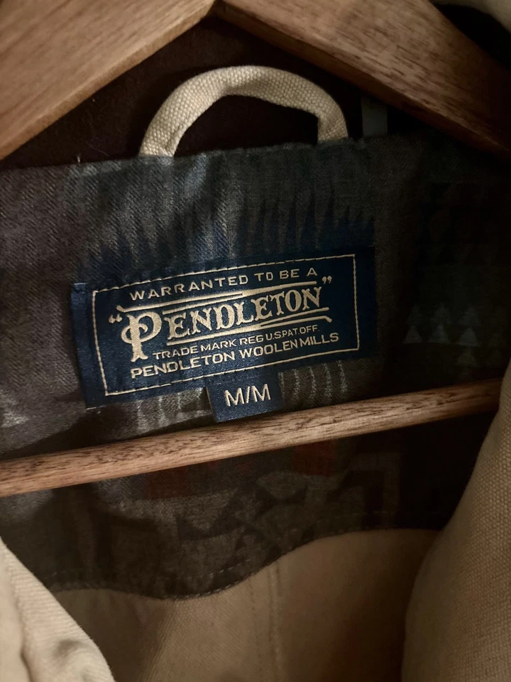 EUC Vintage Pendleton USA Western Cowboy Chore Barn Coat Canvas Jacket - Image 3 of 4