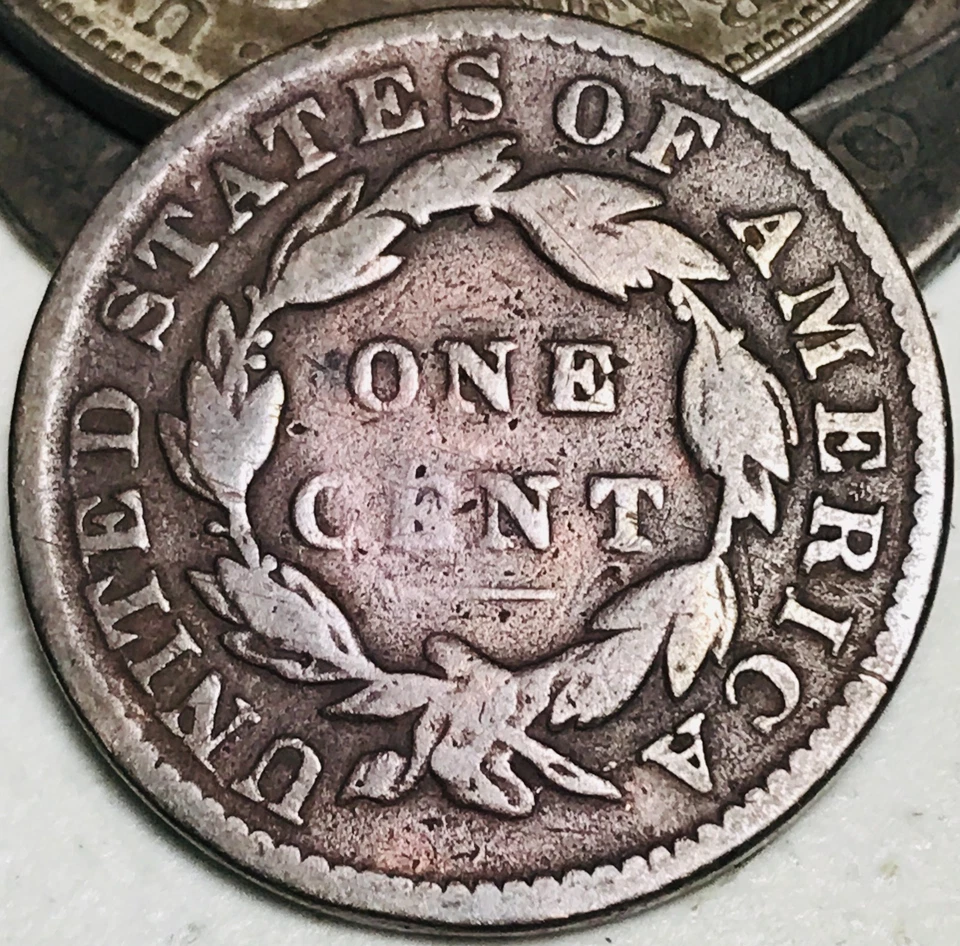 Moneda de cobre de Estados Unidos circulada 1C cabeza corona centavo grande 1831 CC27717 Foto 2 de 4