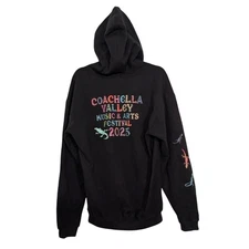 Coachella Little Lizards Hoodie Youth Size XL Black 2025 Music Festival Pullover