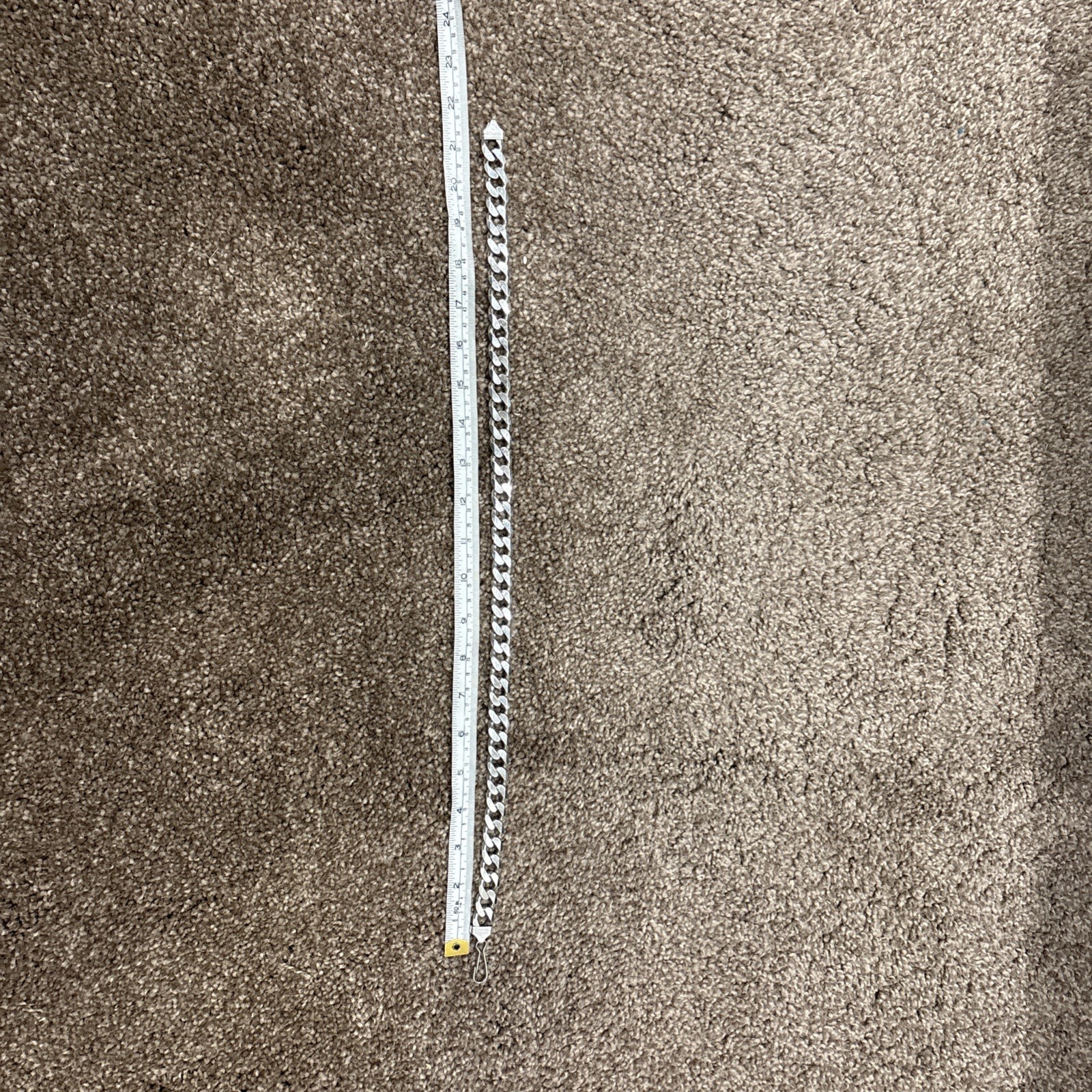 HEAVY Solid Sterling Silver Hallmark 925 Curb Cha… - image 1